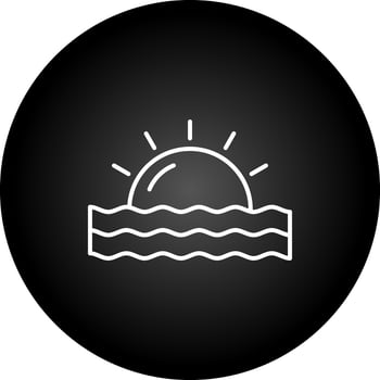 Sunset Vector Icon