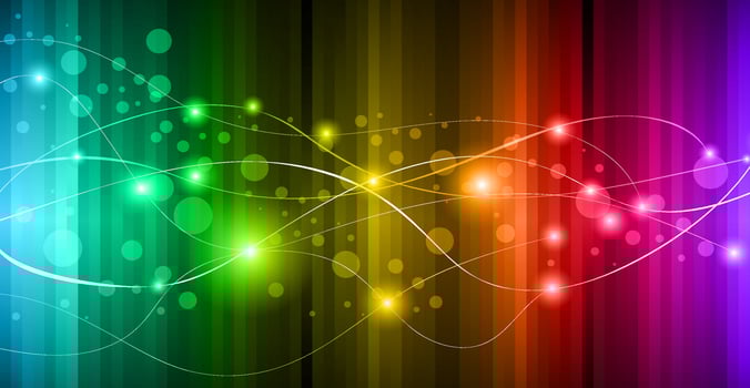 Abstract Christmas background. With colorful balls and Christmas lights. Vector illustration of a festive banner template.