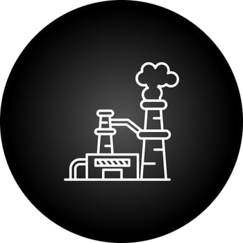 Nuclear Plant Vector Icon