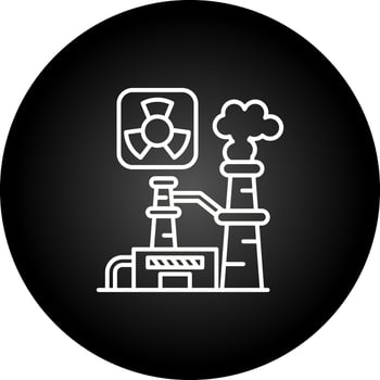 Nuclear Plant Vector Icon