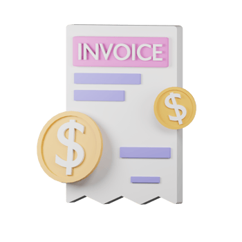 invoice with money coins icon png