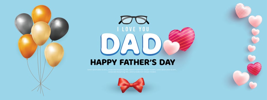 father's day Banner Design With Vector