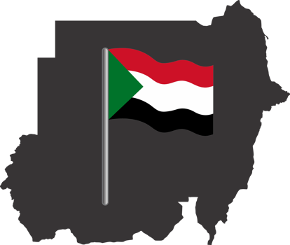 Sudan flag pin map location png