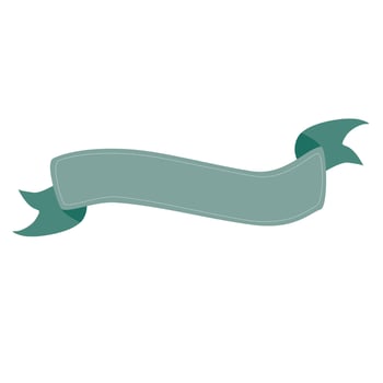 Green Ribbon Banner Decoration vector