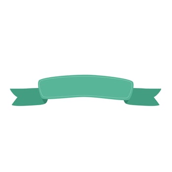 Green Ribbon Banner Decoration vector
