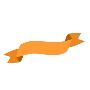 Orange Ribbon Banner Decoration vector