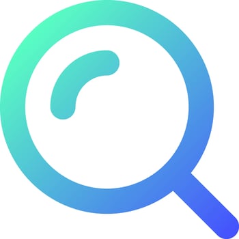 Magnifying glass pixel perfect gradient linear ui icon. Enlarging screen. Search tool. Zoom in text. Line color user interface symbol. Modern style pictogram. Vector isolated outline illustration