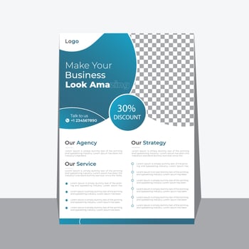 Flat Modern Minimalist Business Flyer Template vector