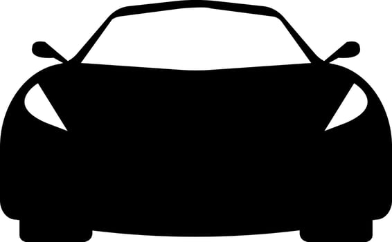 sport car front view icon vector illustration