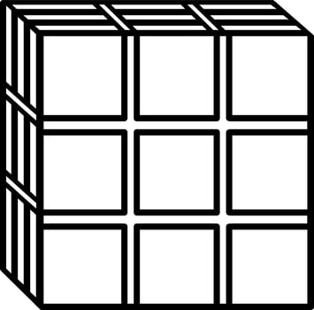 Rubik's Cube icon vector illustration
