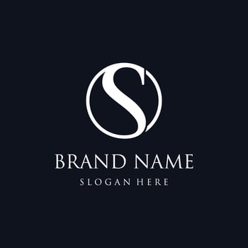 Logo design abstract template initial letter s element with geometry. Modern and minimalist artistic s symbol. vector