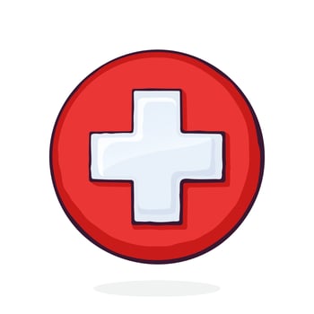 Illustration of medical white cross vector