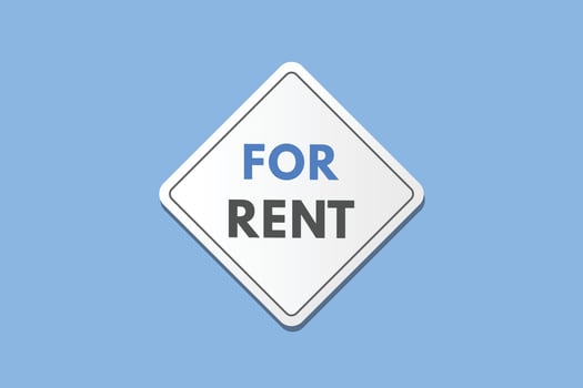 For Rent text Button. For Rent Sign Icon Label Sticker Web Buttons vector