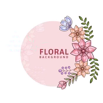 Floral Background Decorated With Flowers And Leaves. vector