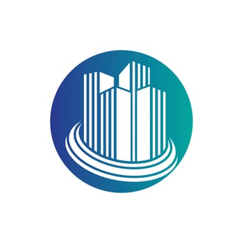 Modern City skyline illustration in flat design vector