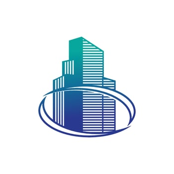 Modern City skyline illustration in flat design vector