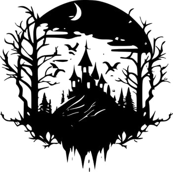Fantasy, Minimalist and Simple Silhouette - Vector illustration