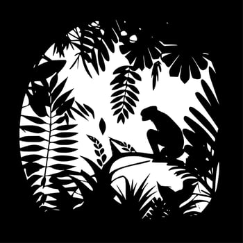 Jungle - Minimalist and Flat Logo - Vector illustration