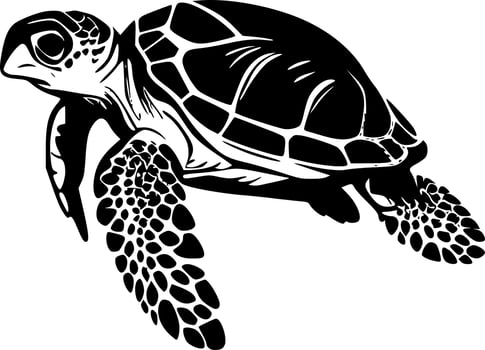 Sea Turtle - High Quality Vector Logo - Vector illustration ideal for T-shirt graphic
