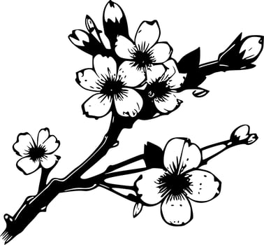 Cherry Blossom - High Quality Vector Logo - Vector illustration ideal for T-shirt graphic