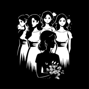 Bridesmaid - High Quality Vector Logo - Vector illustration ideal for T-shirt graphic