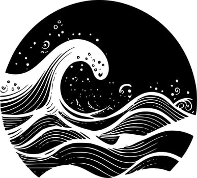 Waves - Minimalist and Flat Logo - Vector illustration