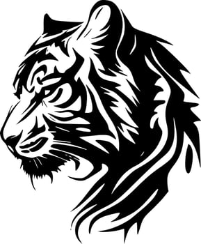 Tiger - Minimalist and Flat Logo - Vector illustration