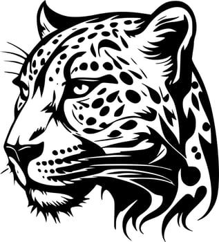 Leopard, Minimalist and Simple Silhouette - Vector illustration