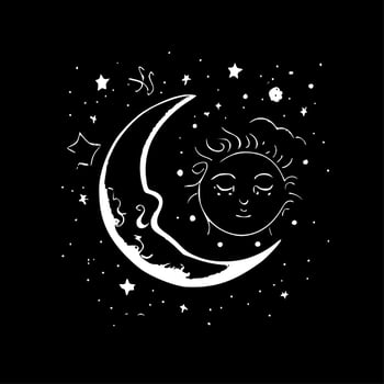 Celestial, Minimalist and Simple Silhouette - Vector illustration