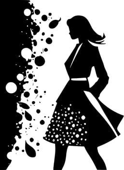 Fashion, Black and White Vector illustration