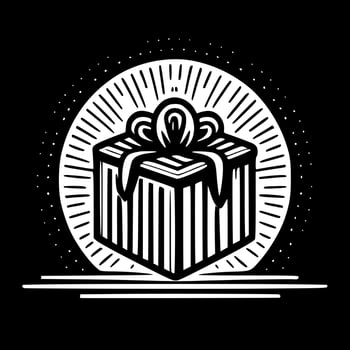 Present - High Quality Vector Logo - Vector illustration ideal for T-shirt graphic