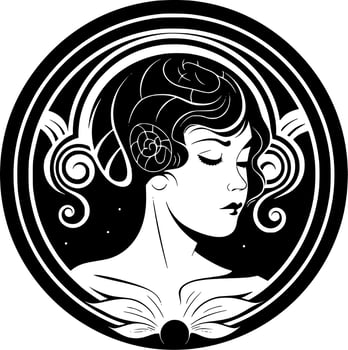 Art Nouveau - Minimalist and Flat Logo - Vector illustration
