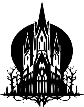 Gothic, Minimalist and Simple Silhouette - Vector illustration