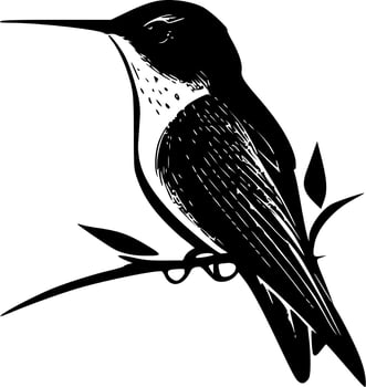 Hummingbird, Minimalist and Simple Silhouette - Vector illustration