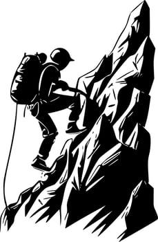 Climbing - Minimalist and Flat Logo - Vector illustration