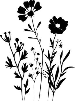 Wildflowers - High Quality Vector Logo - Vector illustration ideal for T-shirt graphic