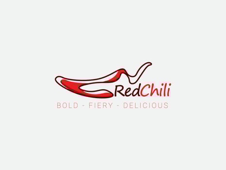Hot Chili Logo design, Restaurant Logo, Red Chili Logo for Restaurant. vector