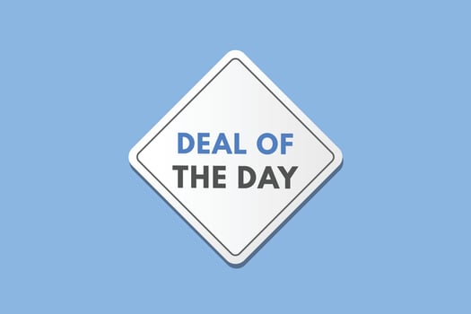 Deal of The Day text Button. Deal of The Day Sign Icon Label Sticker Web Buttons vector