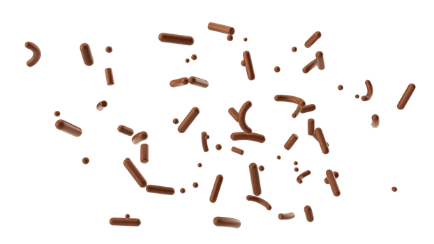 Chocolate sprinkle falling isolated 3d illustration png