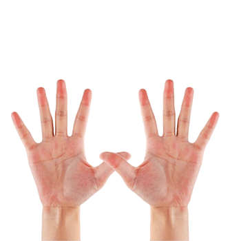 Male  hand gestures  with five fingers png