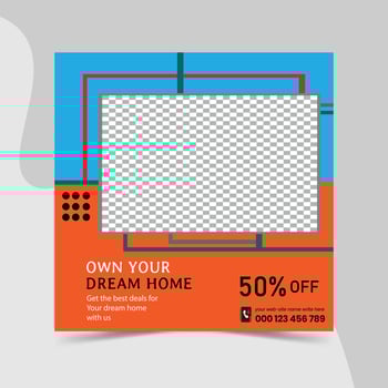 Real estate banner design layout . vector