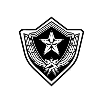 Stand tall with our strong and proud army logo design. This bold illustration is perfect for military and patriotic brands. vector