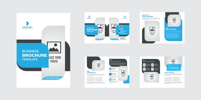 Professional and creative multipurpose business brochure minimalist design print template vector