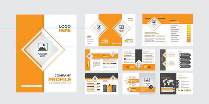 Professional and creative multipurpose business brochure minimalist design print template vector