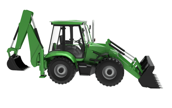 Green JCB transparent background png
