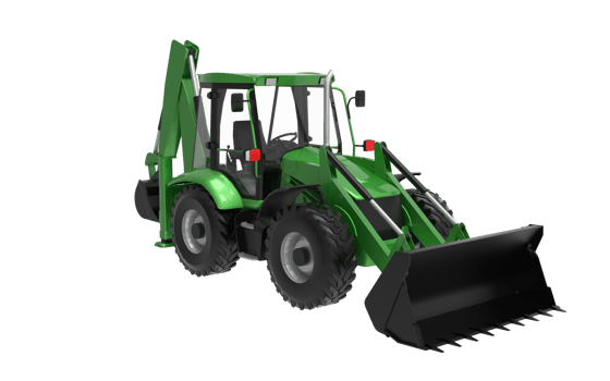 Green JCB transparent background png