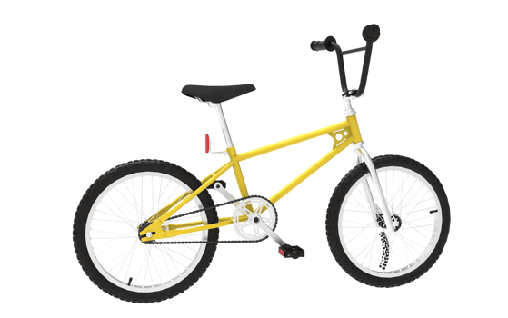 Photo Yellow bicycle on Transparent background png