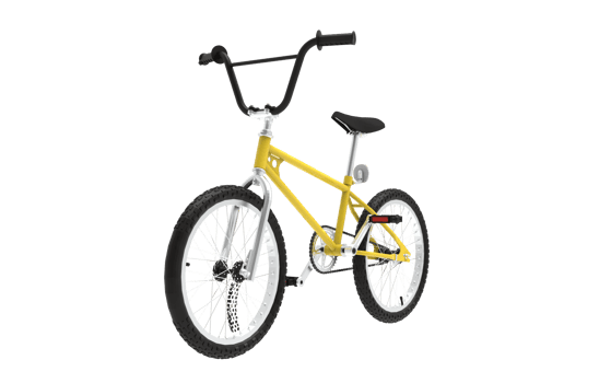 photo Yellow bicycle on Transparent background png