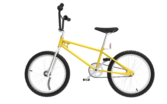 photo Yellow bicycle on Transparent background png