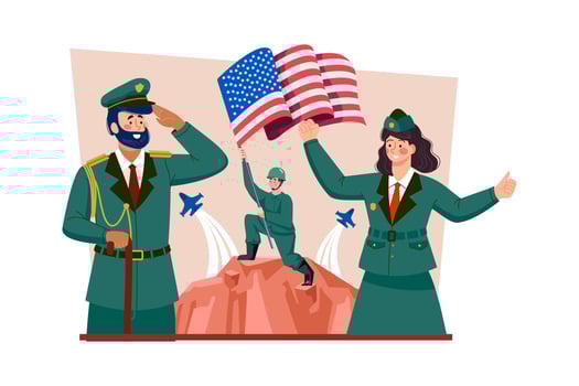 Veterans share stories and memories of their fallen comrades. vector
